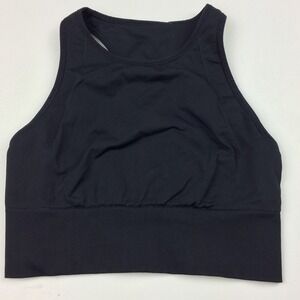 Lululemon‎ Sports Bra 6 Ebb to Train 2019 Black High Neck Cropped Unpadded